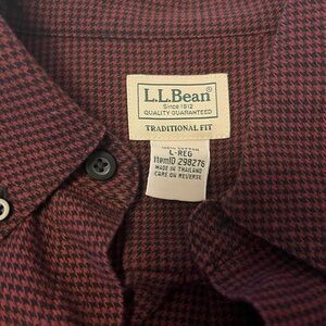 L.L.Bean Wicked Flannel Shirt Houndstooth - Men’s Size Large